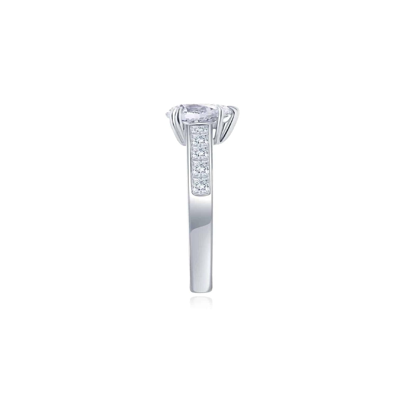 Pear Shaped Solitair Diamond Ring (GIA Certificate) - K.S. Sze & Sons