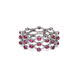Platinum Star Ruby & Diamond Lattice Bracelet 