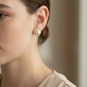 South Sea Pearl & Diamond Earrings