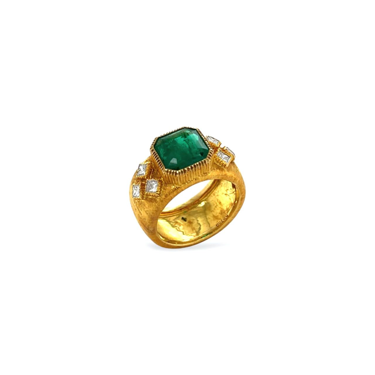 Emerald & Diamond Ring - K.S. Sze & Sons