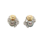 South Sea Pearl & Diamond Earrings - K.S. Sze & Sons