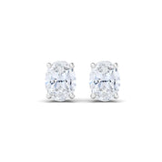 Oval Diamond Earrings - K.S. Sze & Sons
