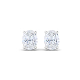 Oval Diamond Earrings