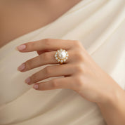 South Sea Pearl & Diamond Ring