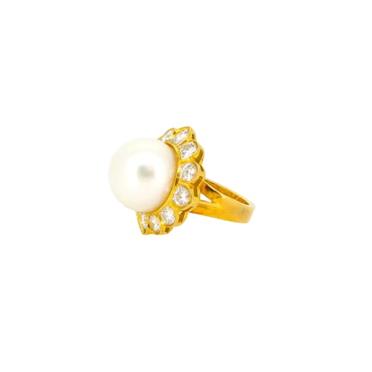 South Sea Pearl & Diamond Ring - K.S. Sze & Sons