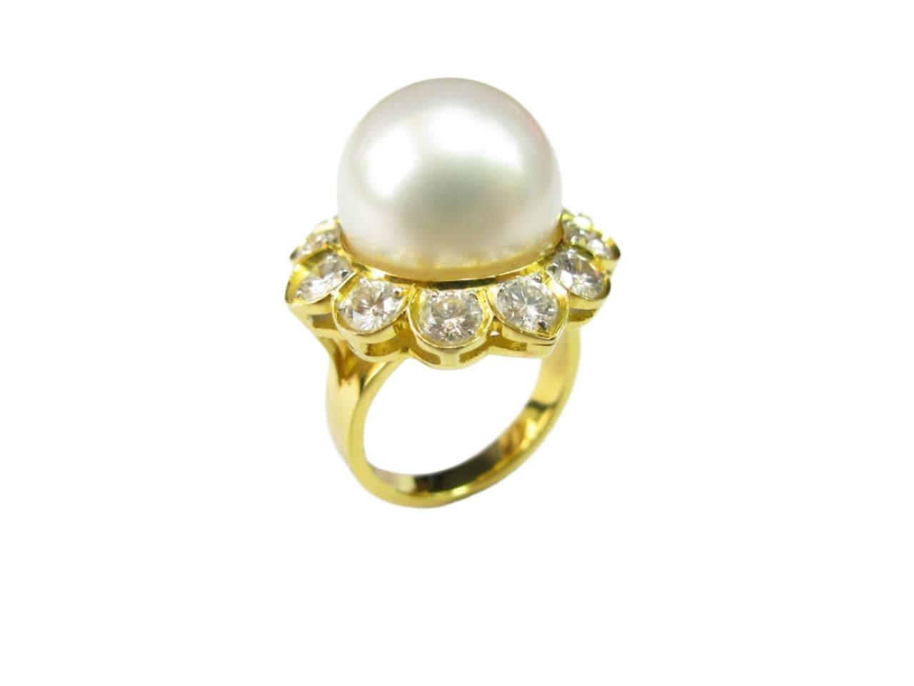 South Sea Pearl & Diamond Ring - K.S. Sze & Sons