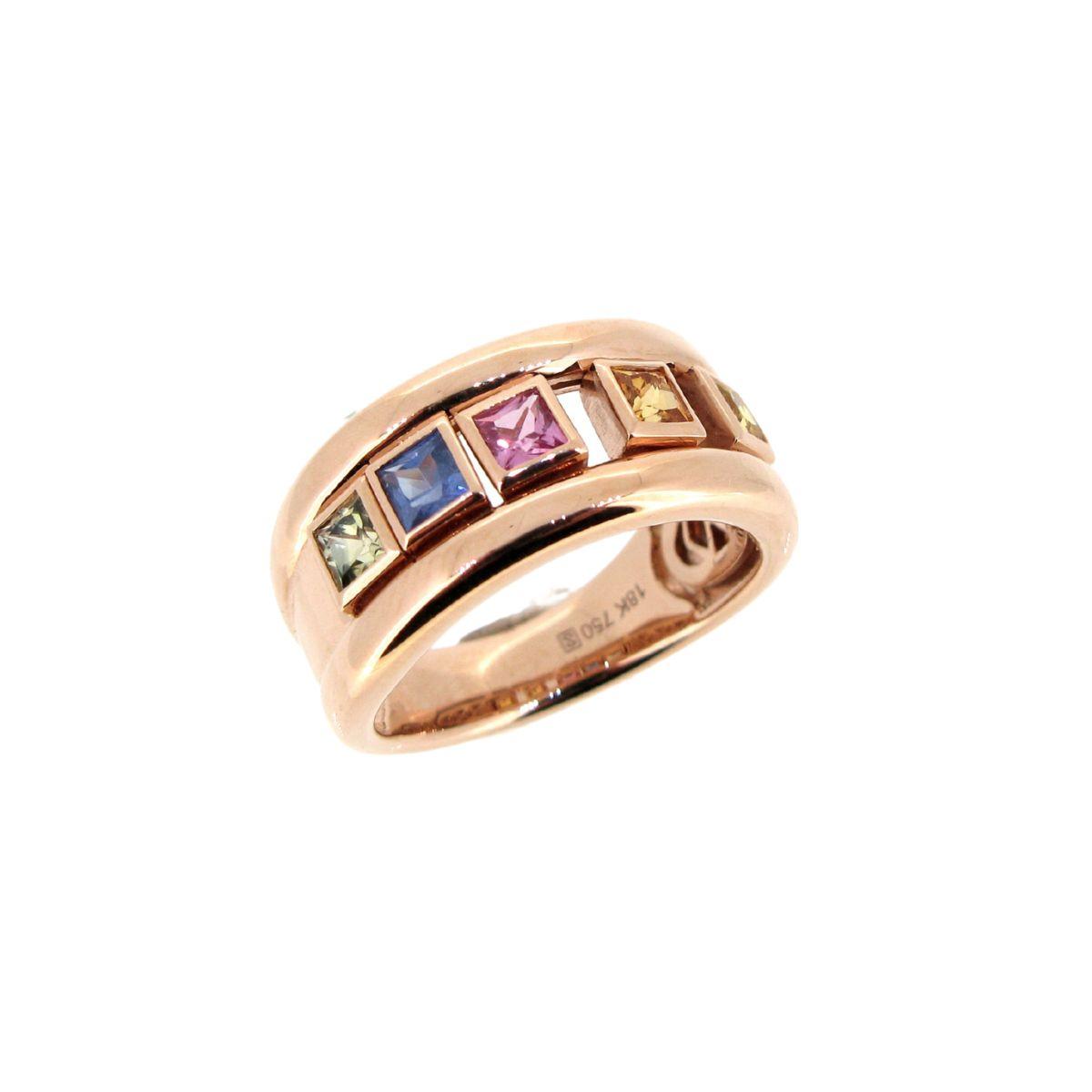 Multicolored Sapphire & Diamond Ring - K.S. Sze & Sons