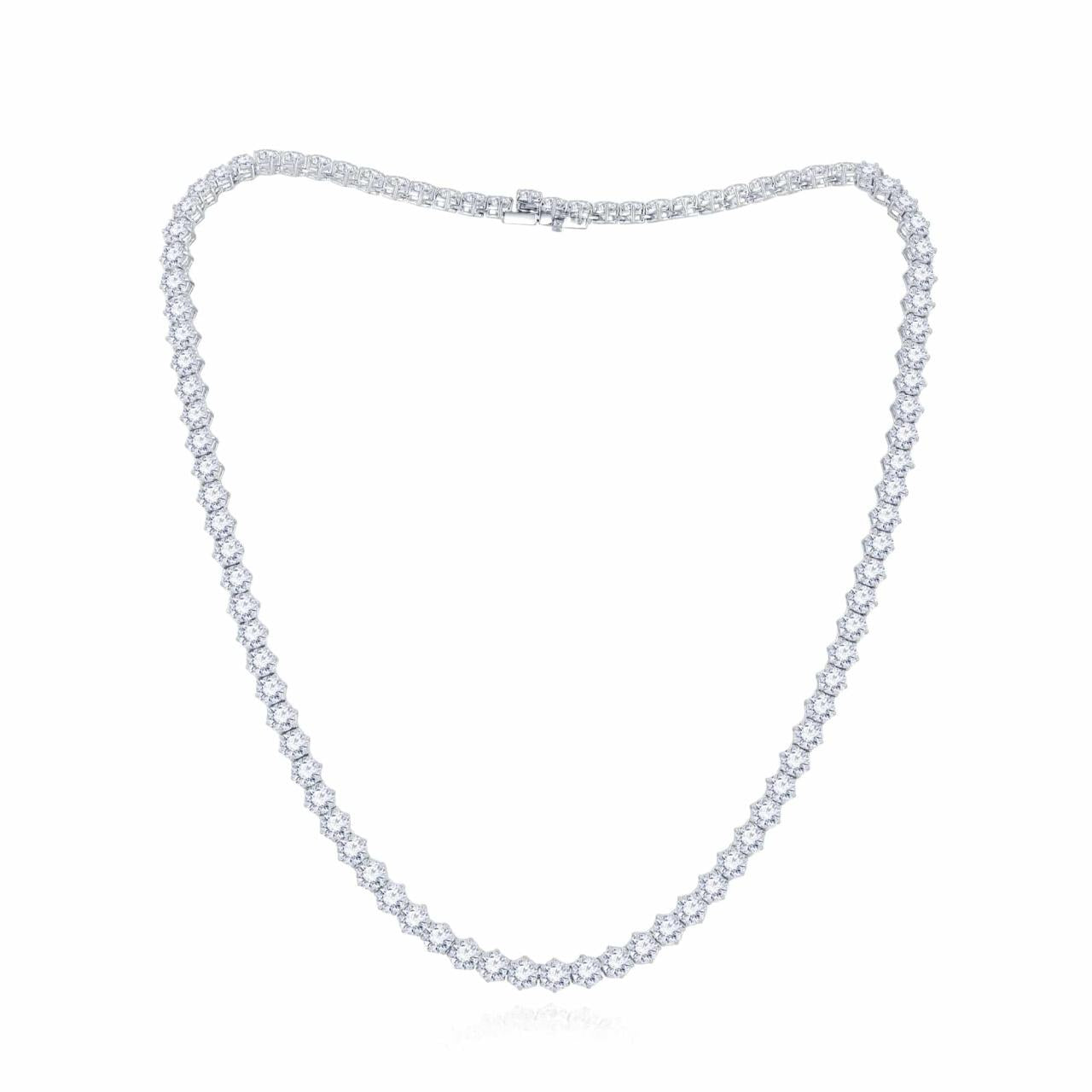 Platinum White Diamond Necklace - K.S. Sze & Sons