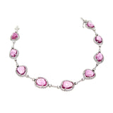 Pink Sapphire & Diamond Bracelet