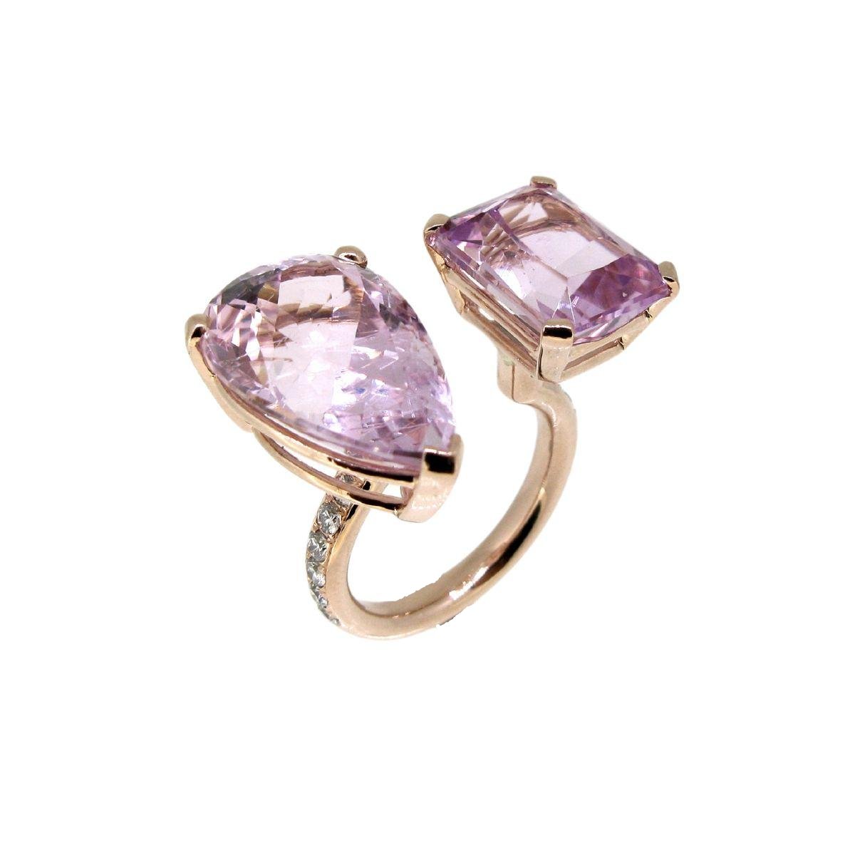 Kunzite & Diamond Ring - K.S. Sze & Sons