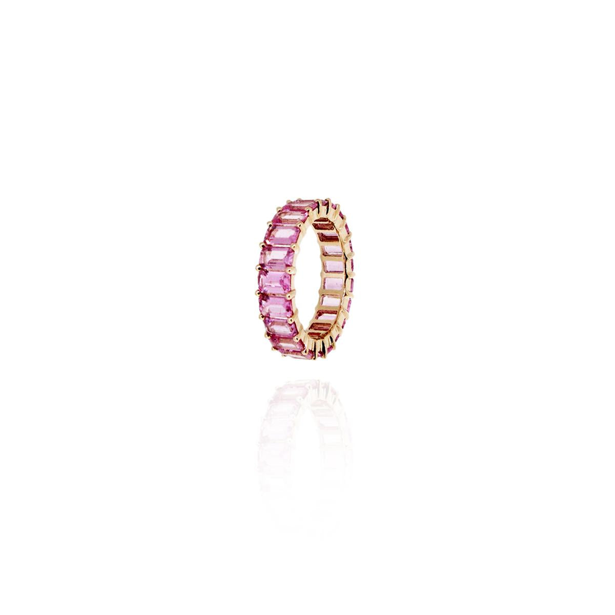 Rose Gold Pink Sapphire Ring