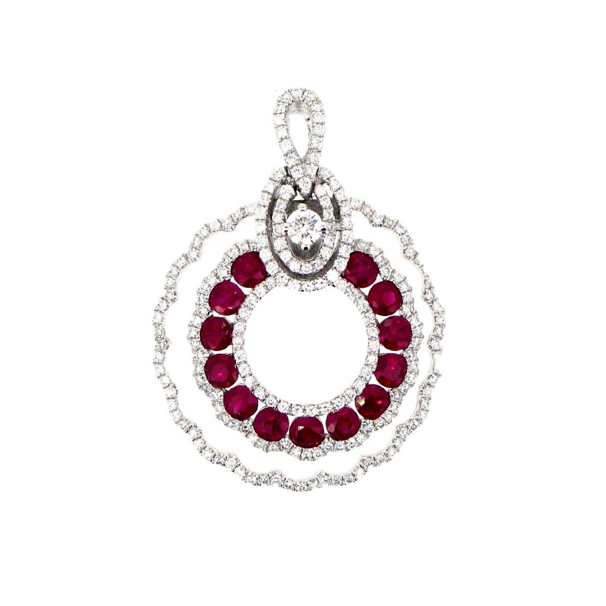 Ruby & Diamond Pendant - K.S. Sze & Sons