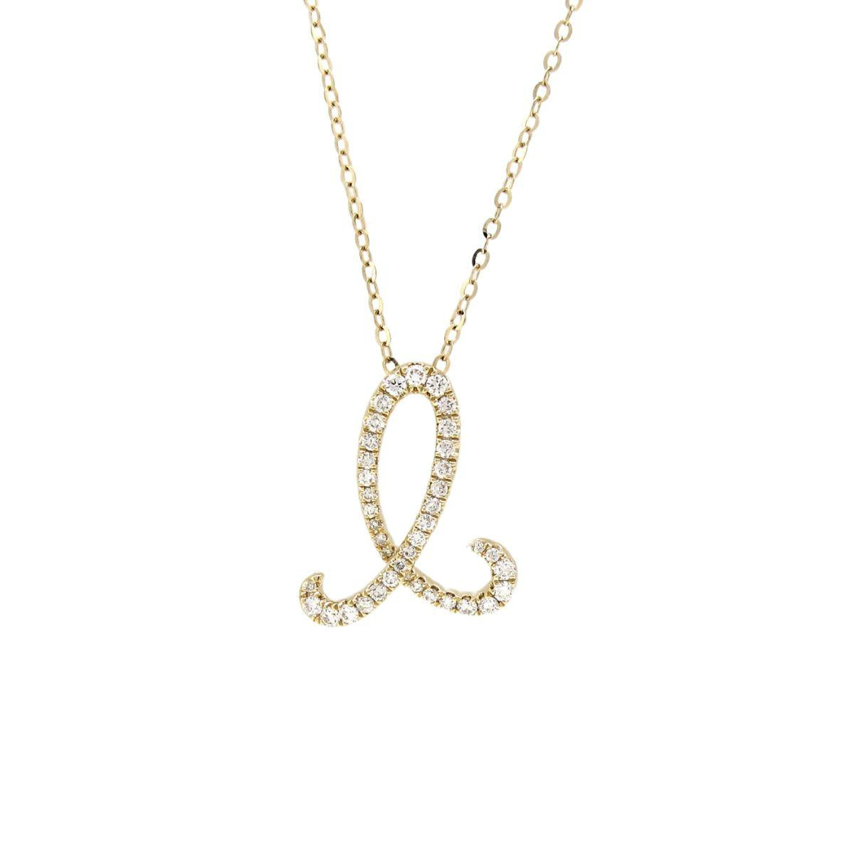 Initial Diamond Necklace  "C" - K.S. Sze & Sons