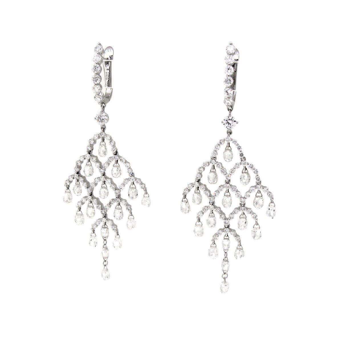 Grande Chandelier Briolette Diamond Earrings - K.S. Sze & Sons