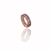 Emerald Cut Multi Color Sapphire Ring - K.S. Sze & Sons