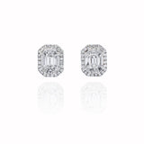 Halo Illusion Diamond Earrings