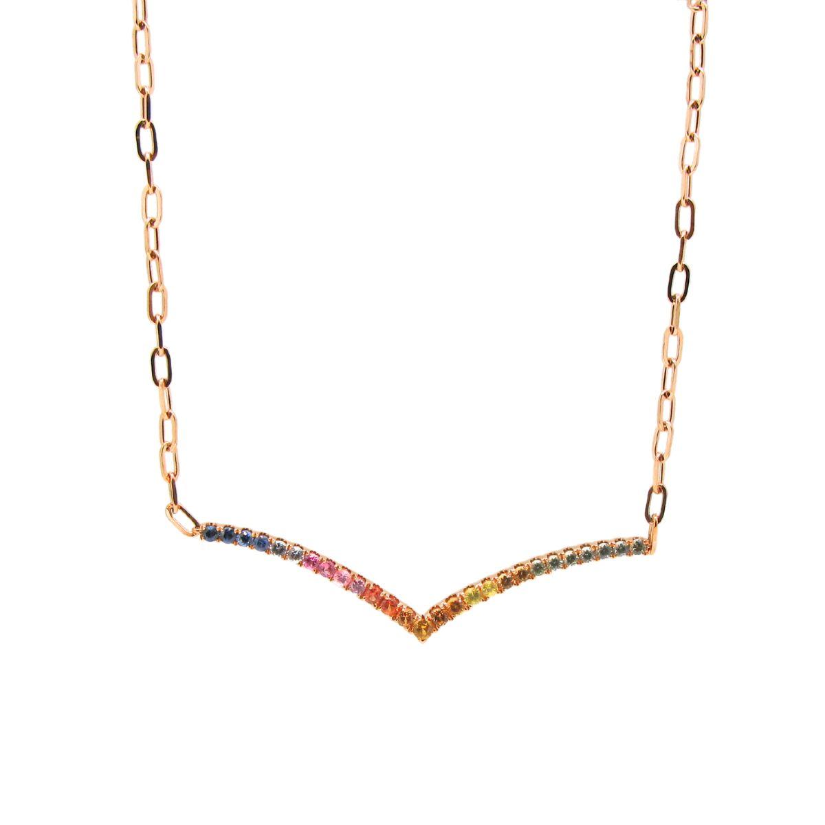 Multicolored Sapphire Necklace