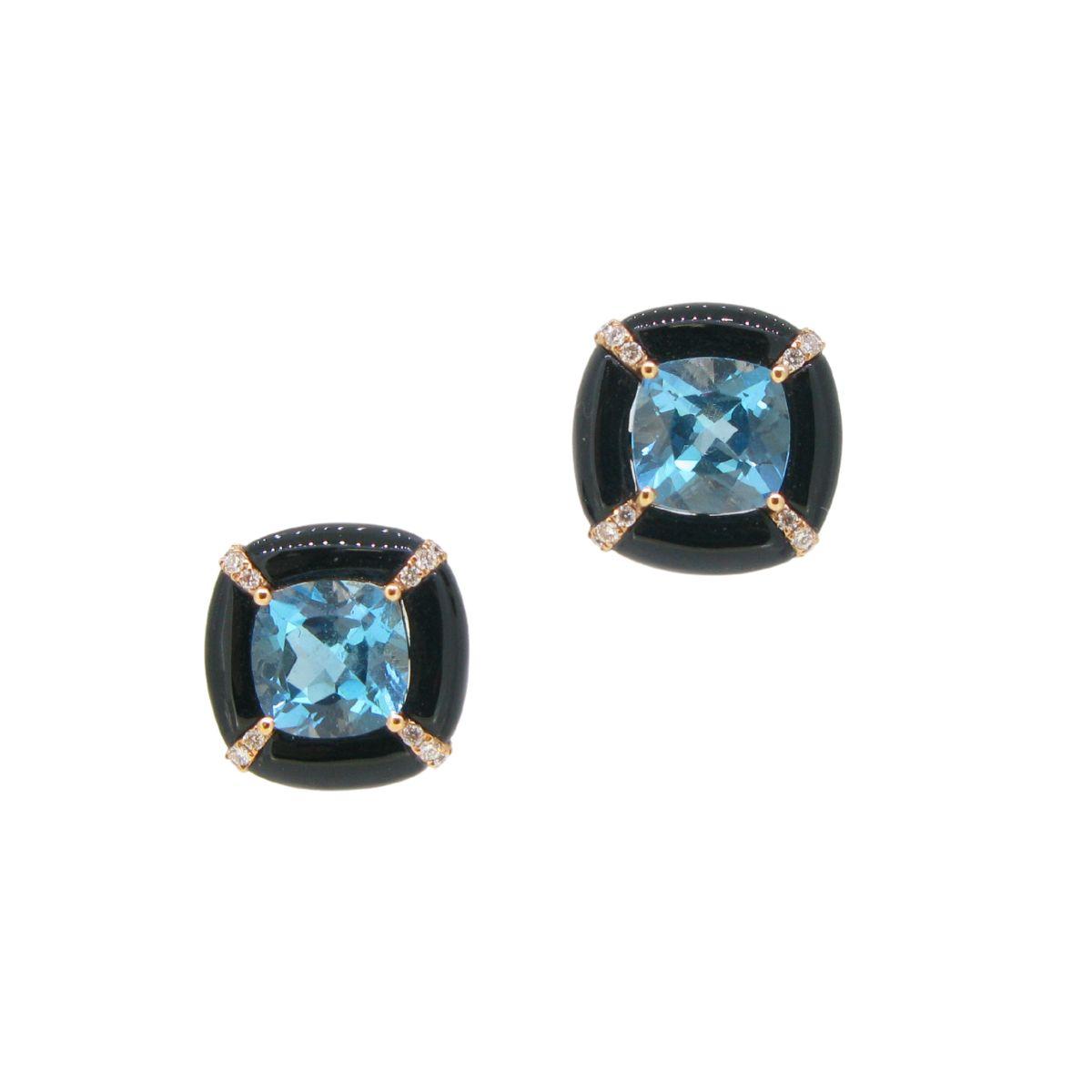 Contemporary Art Deco Studs - K.S. Sze & Sons