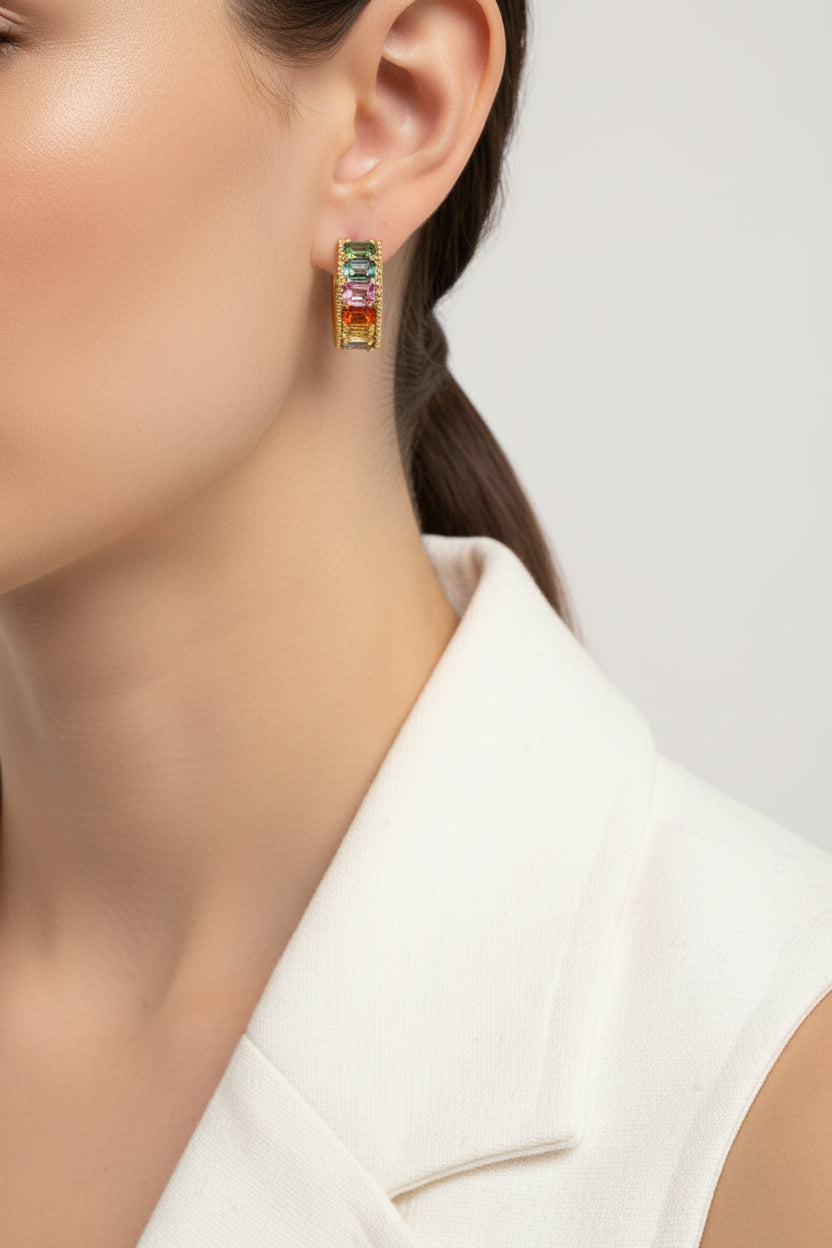 Multicolored Sapphire Earrings