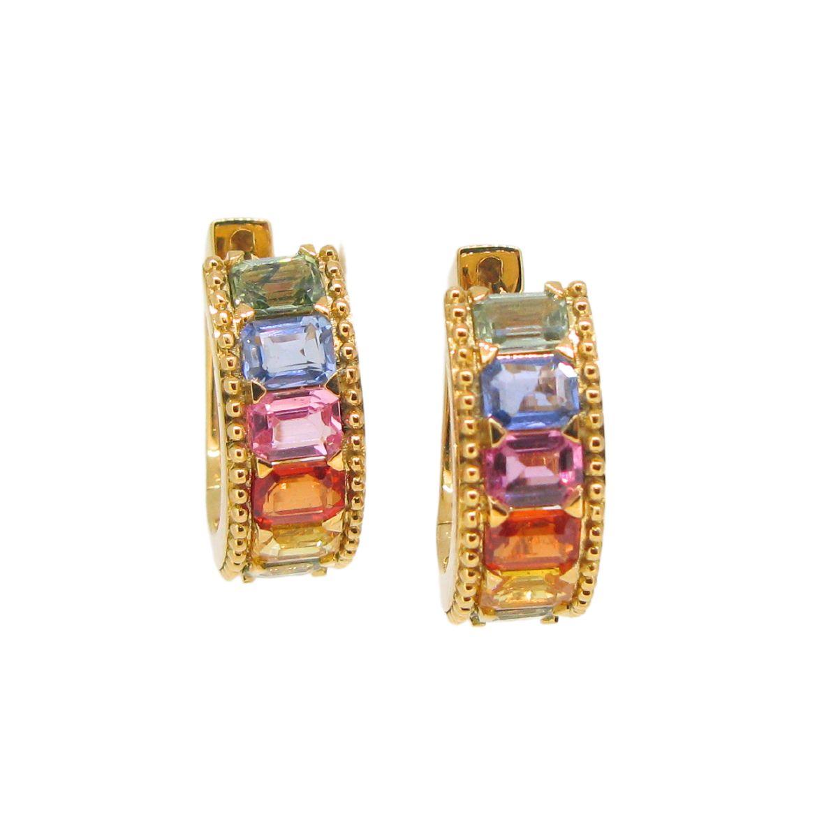 Multicolored Sapphire Earrings - K.S. Sze & Sons