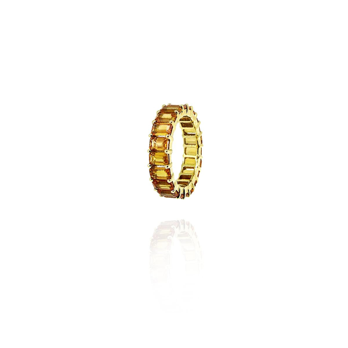 Orange Sapphire Ring