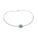 Emerald & Diamond Necklace