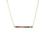 Multi Color Sapphire Necklace