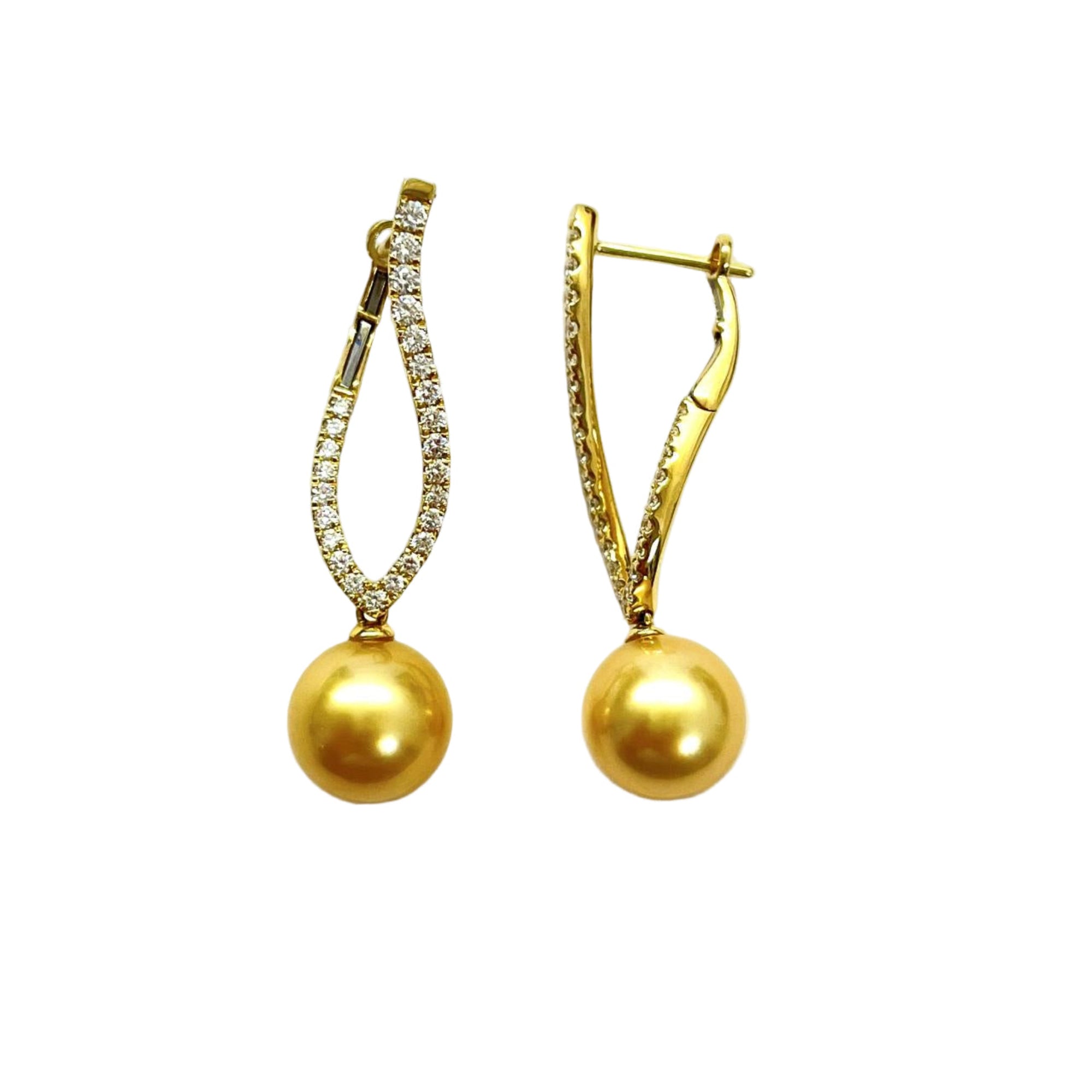 Diamond Pearl Earrings - K.S. Sze & Sons