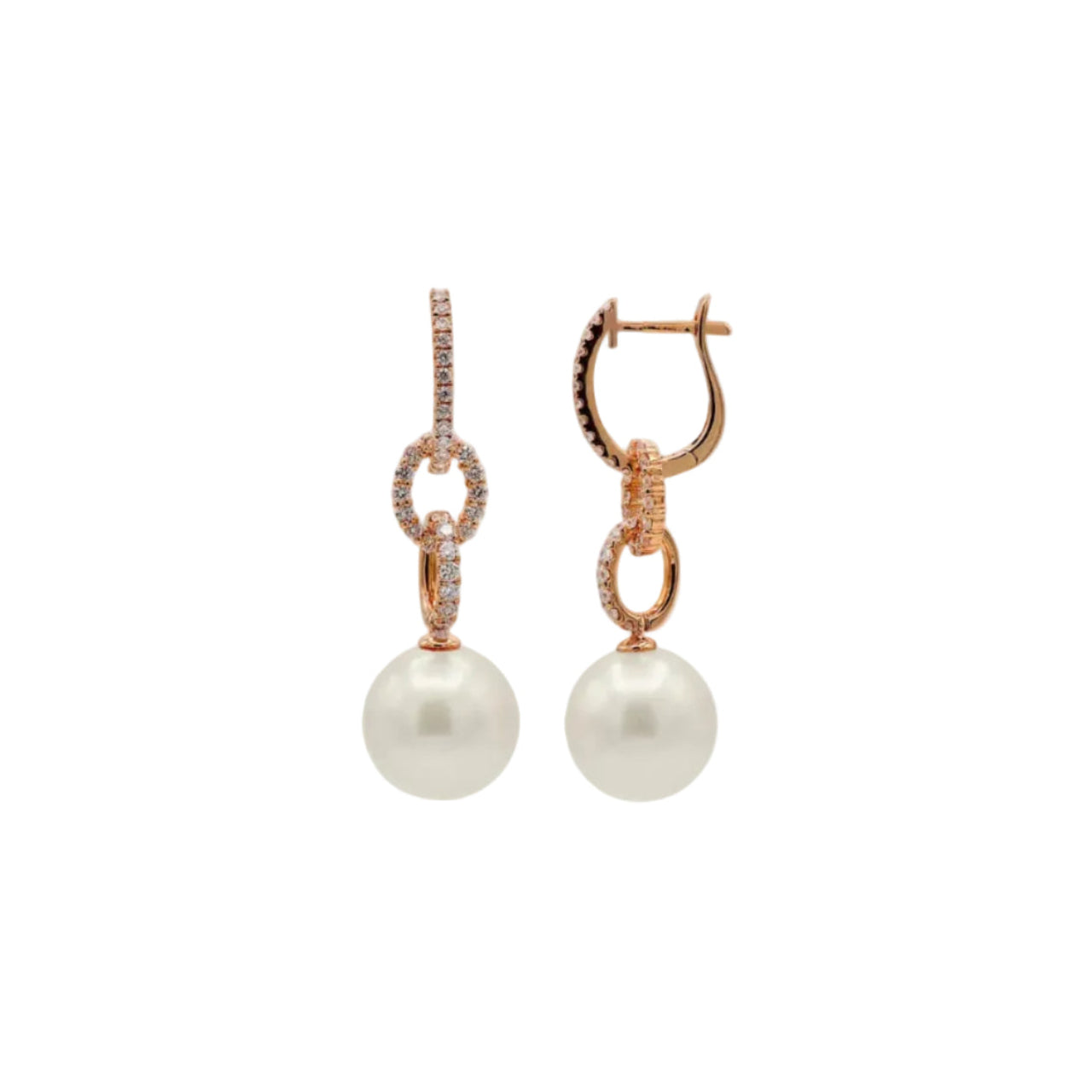 Diamond Pearl Earrings