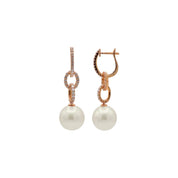 Diamond Pearl Earrings