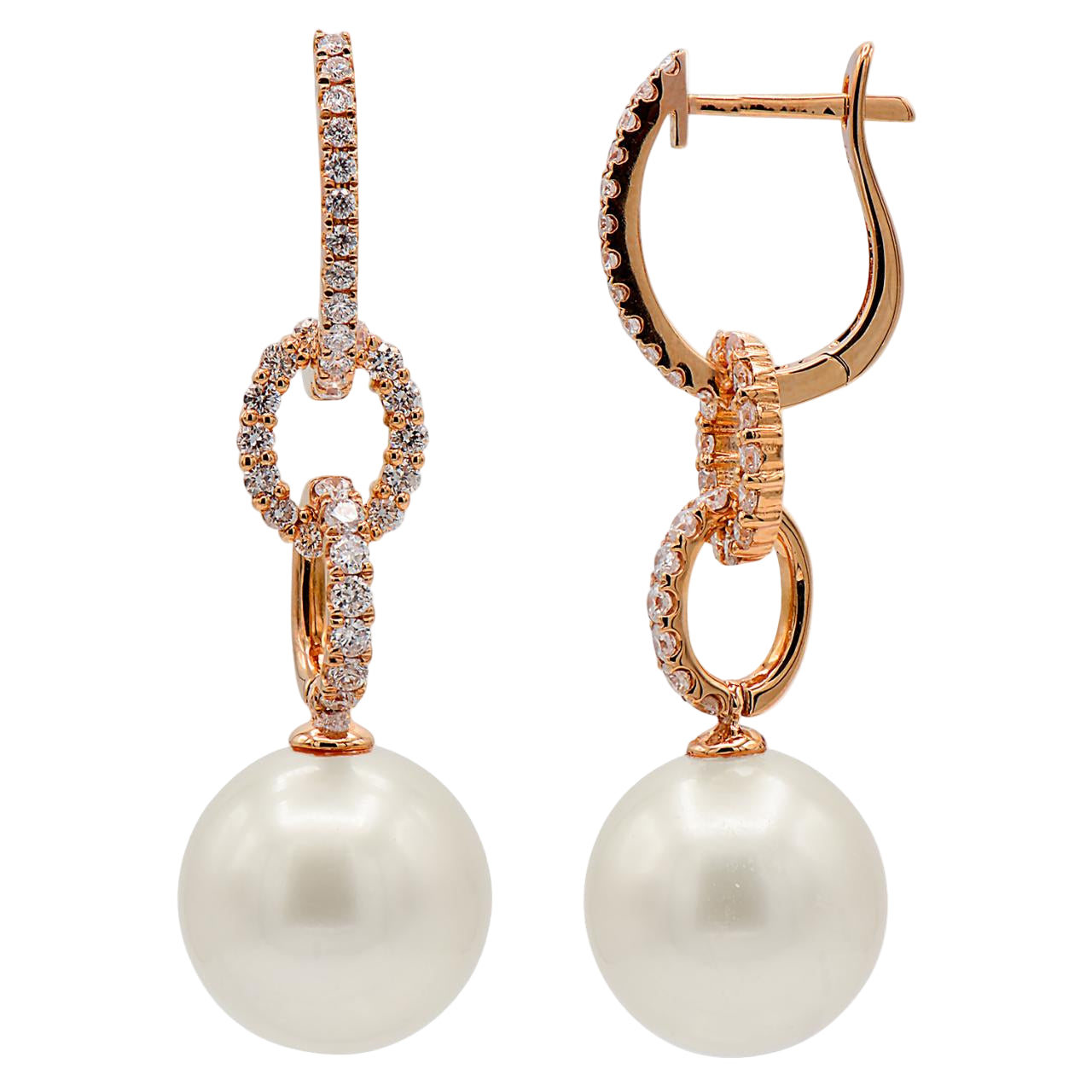 Diamond Pearl Earrings - K.S. Sze & Sons