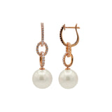 Diamond Pearl Earrings
