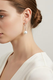 Diamond Pearl Earrings