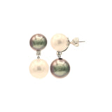 Diamond Pearl Earrings