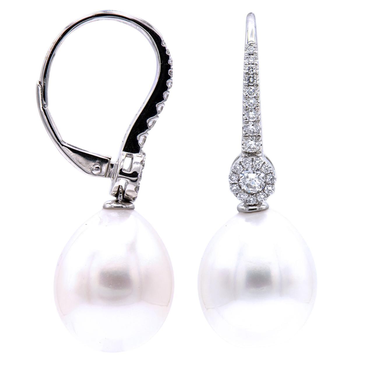 Diamond Pearl Earrings - K.S. Sze & Sons