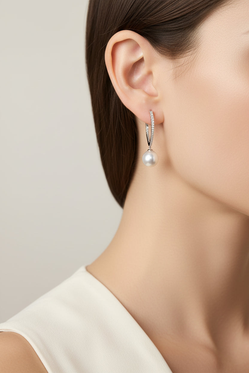 Dangling Pearl Earrings