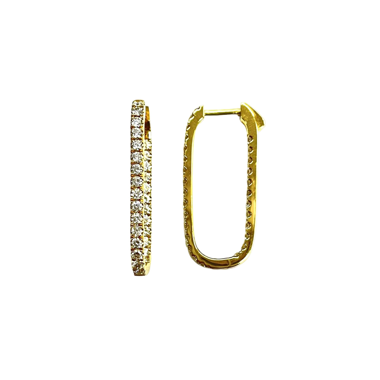 Diamond Hoop Earrings - K.S. Sze & Sons