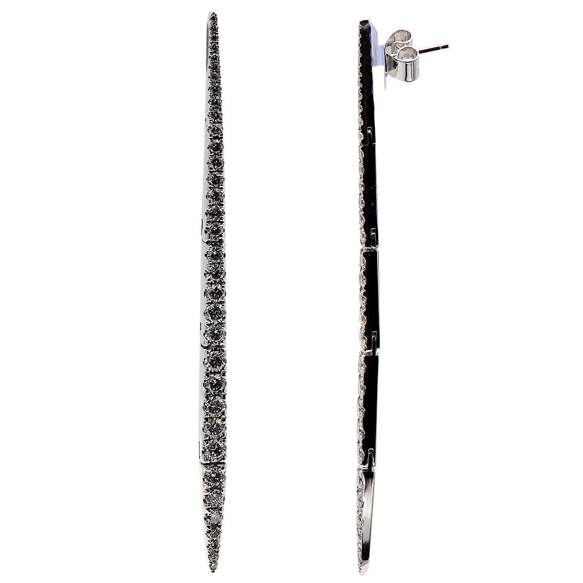 Diamond Long Earrings - K.S. Sze & Sons