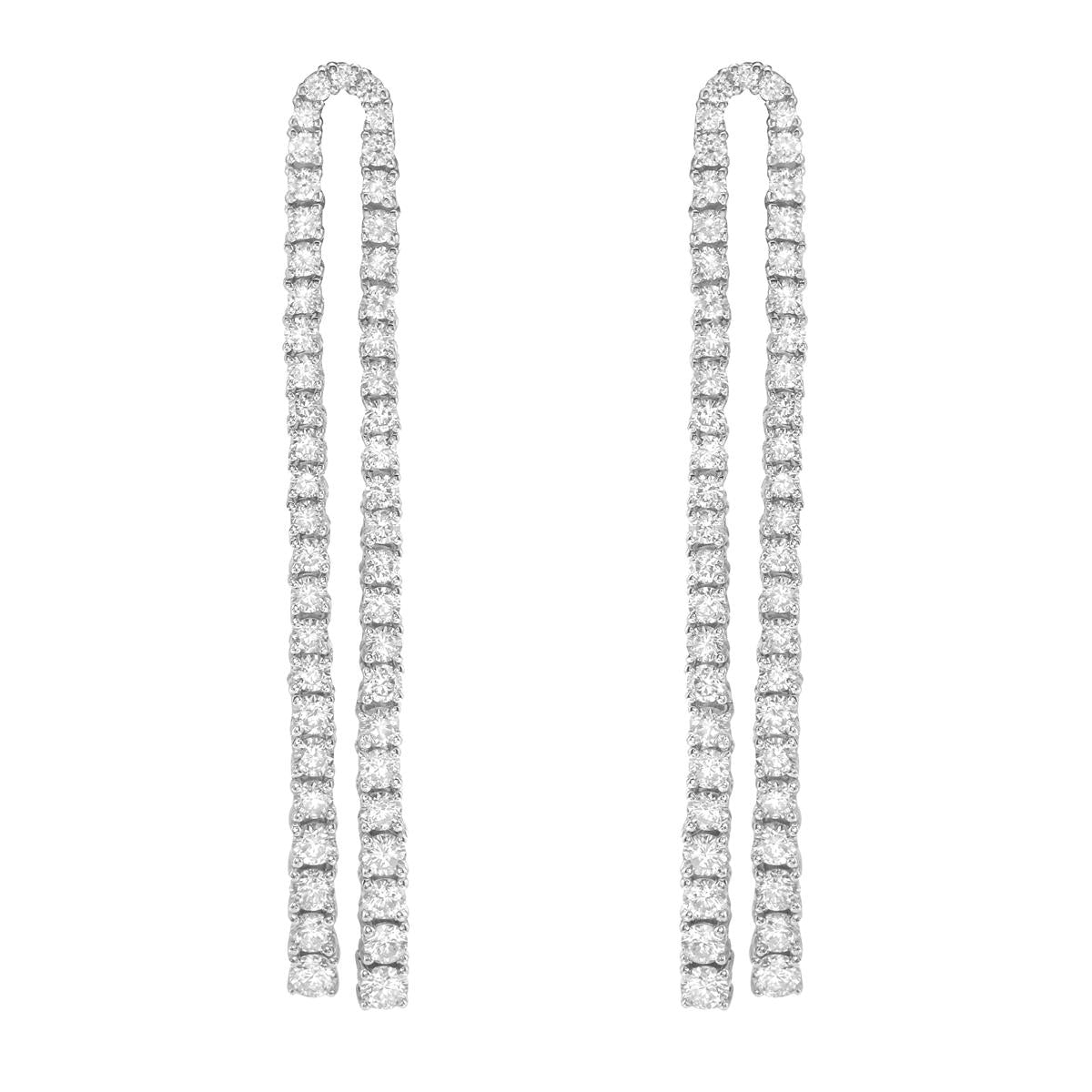 Long Diamond Earrings - K.S. Sze & Sons