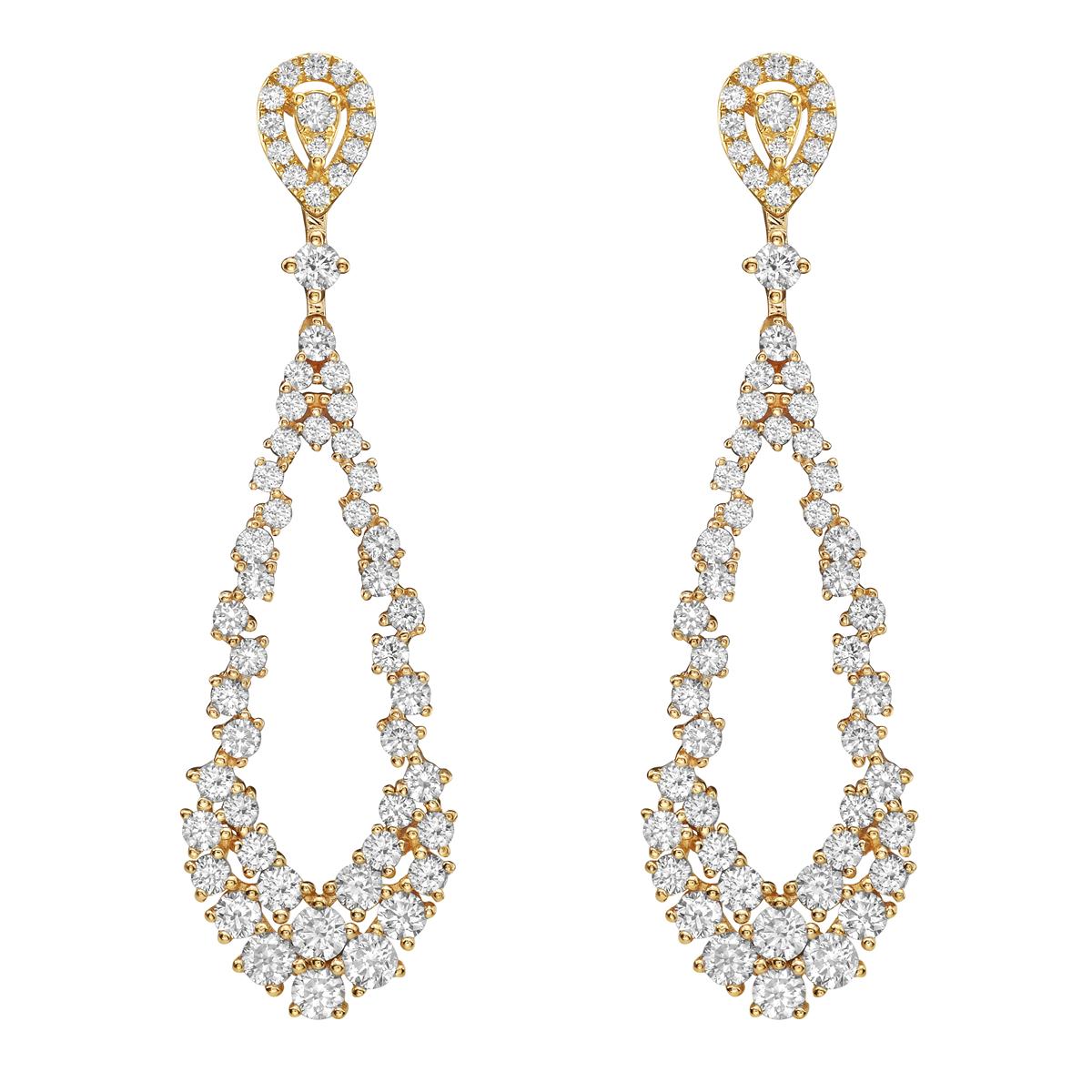 Diamond Long Earrings - K.S. Sze & Sons