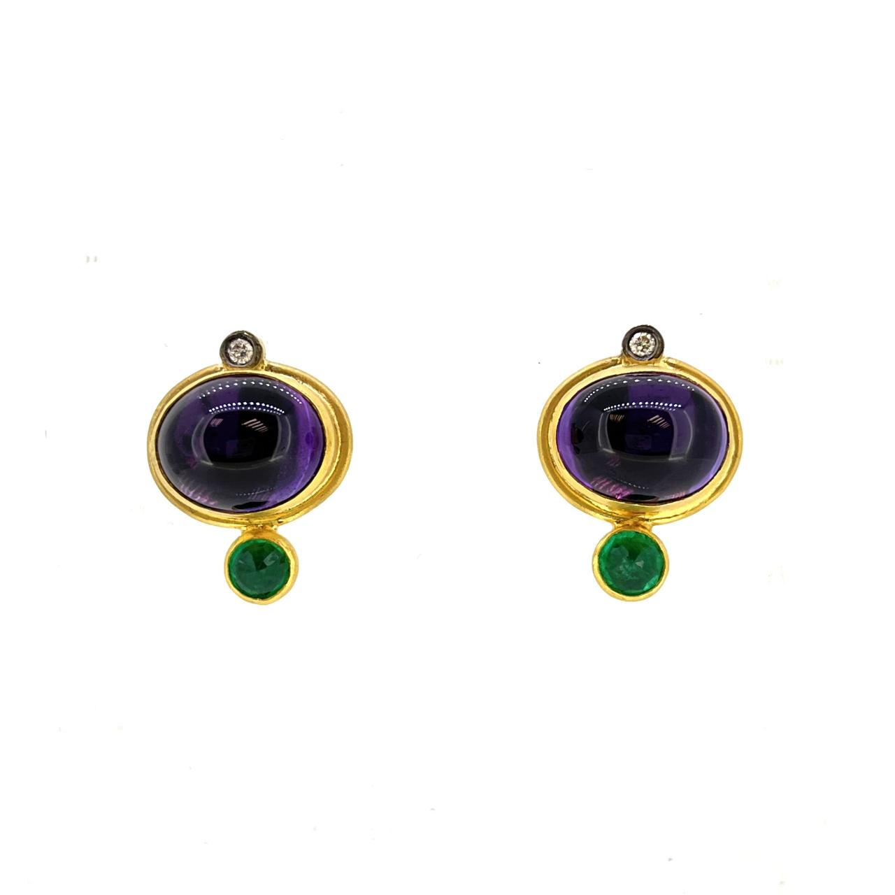 Amethyst Earrings - K.S. Sze & Sons