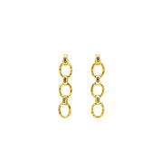 Hammered Chain Earrings - K.S. Sze & Sons