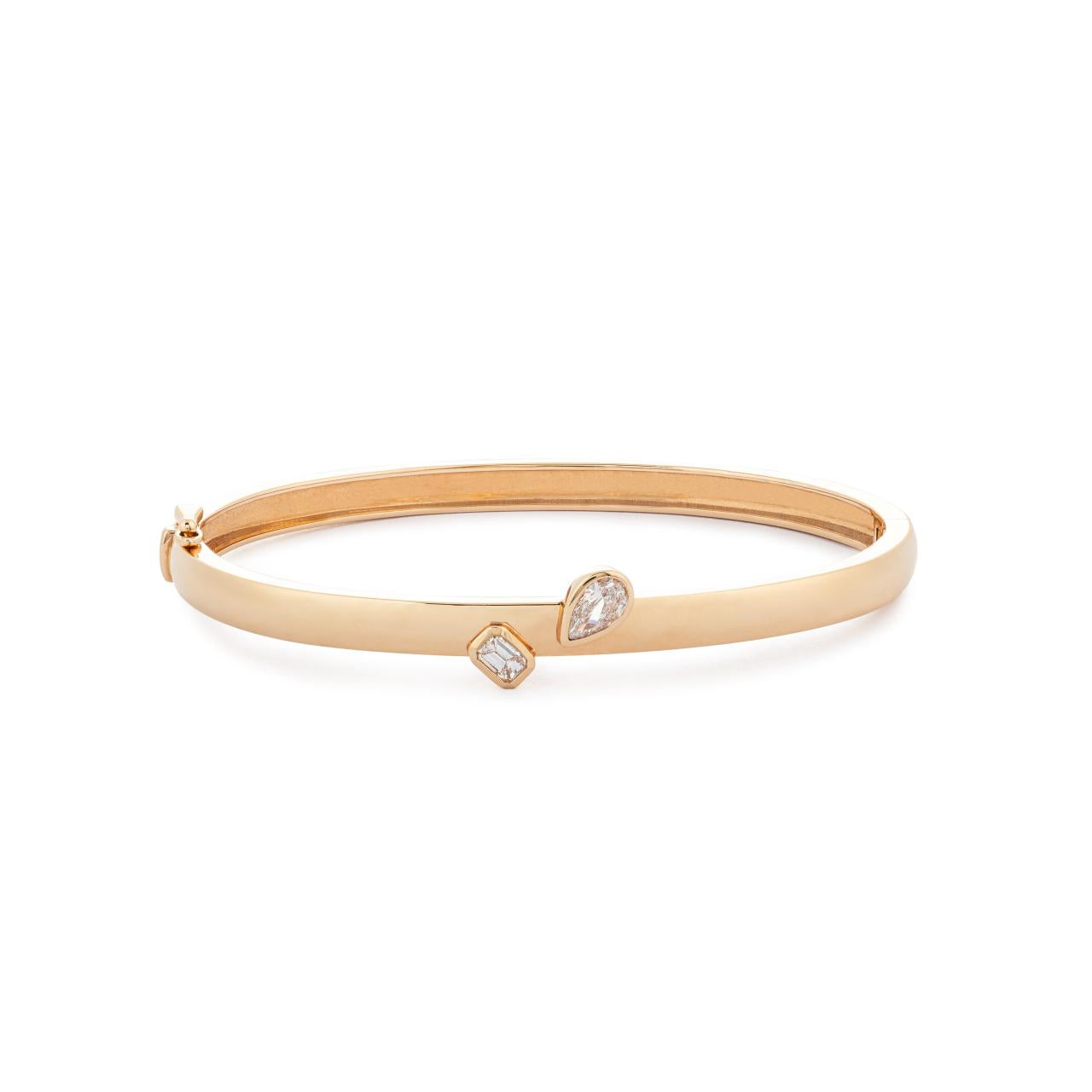 Dual Fancy Shape Diamond Bangle