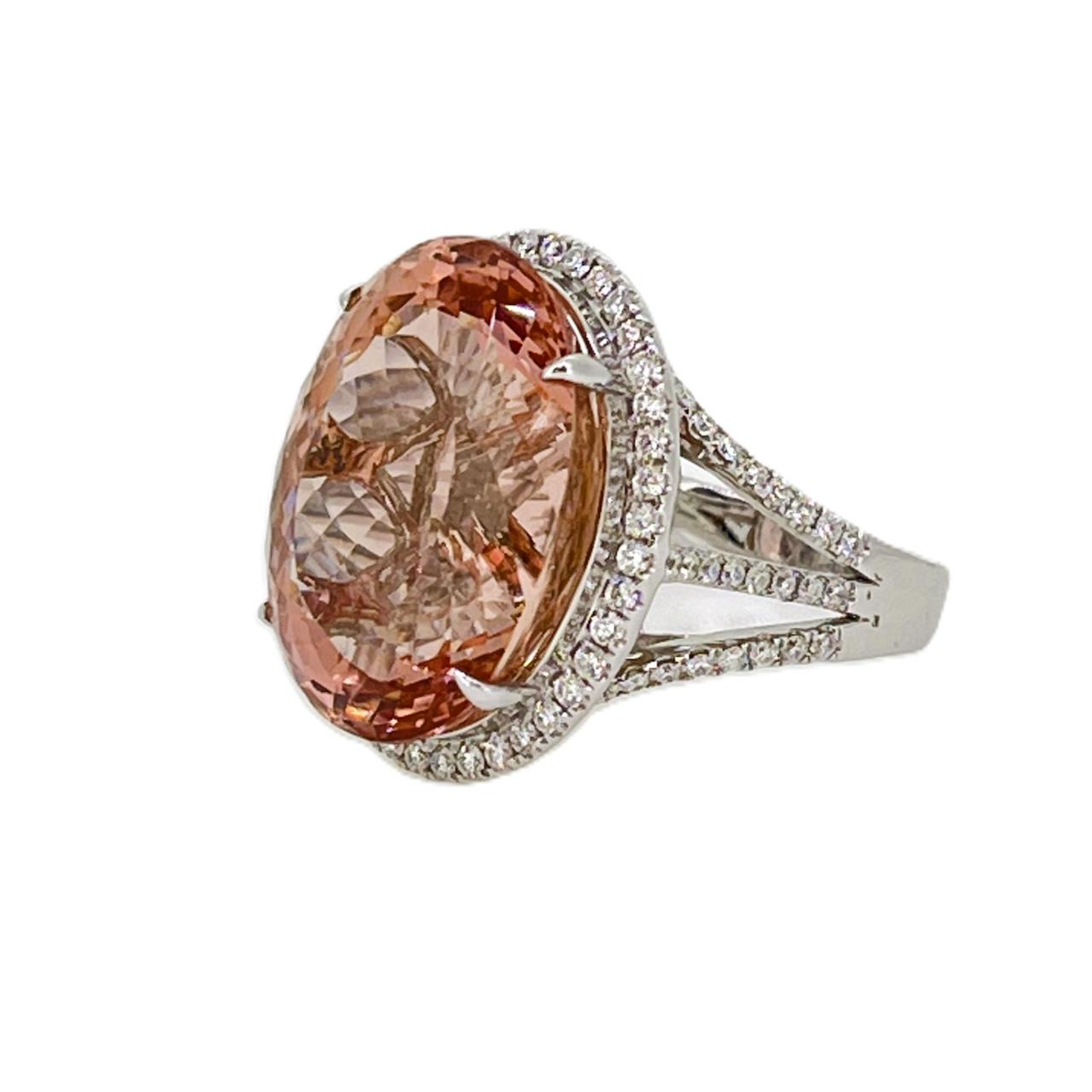 Morganite & Diamond Ring - K.S. Sze & Sons