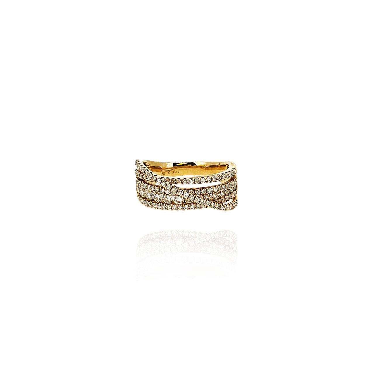 Multiple Layer Diamond Ring