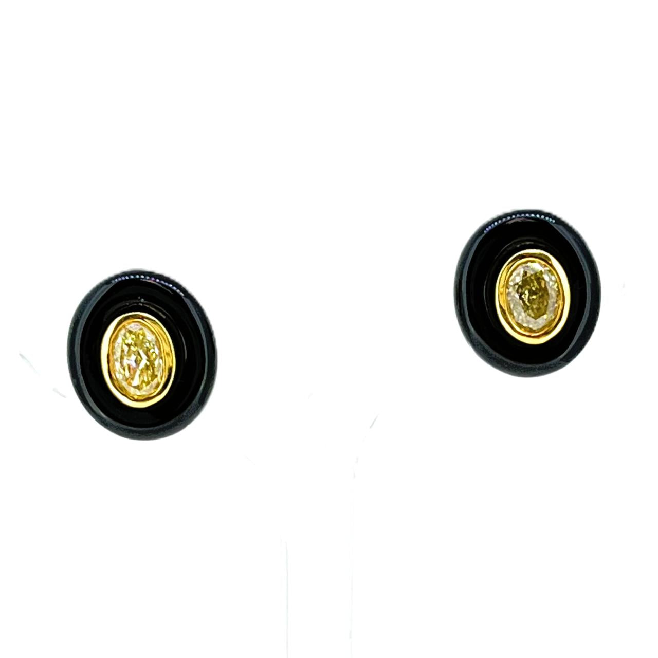 Diamond & Onyx Earrings