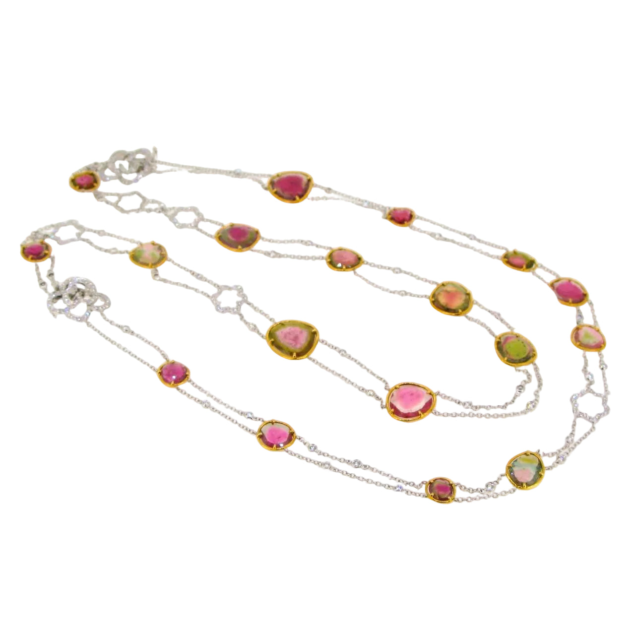 Tourmaline & Diamond Necklace - K.S. Sze & Sons