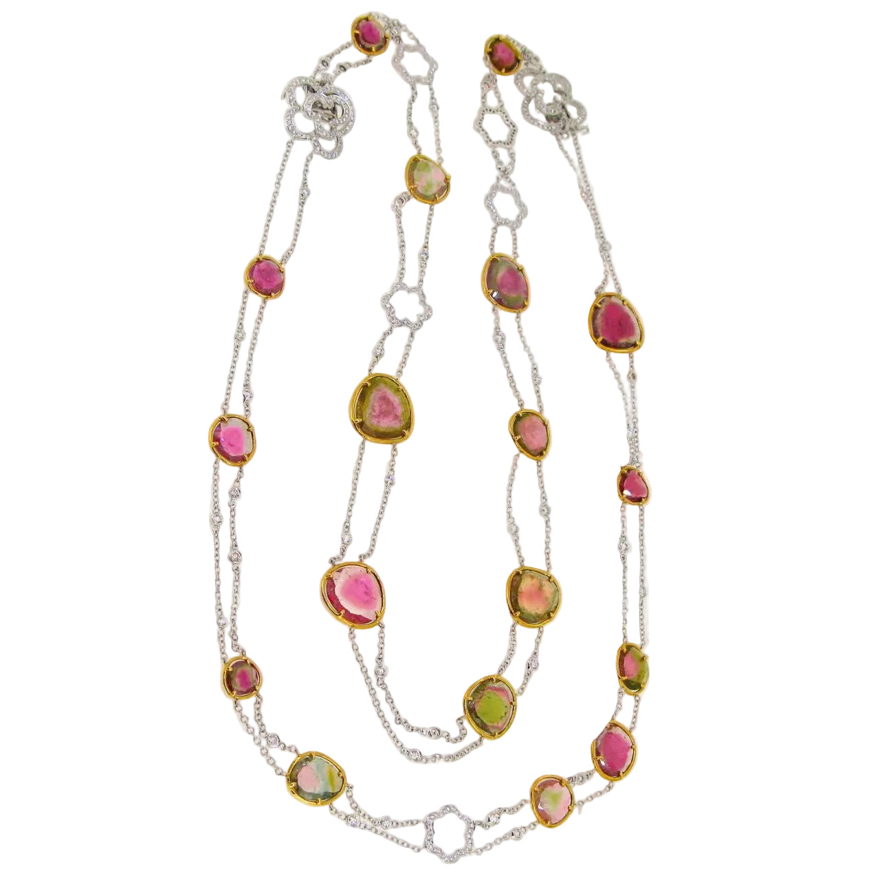 Tourmaline & Diamond Necklace - K.S. Sze & Sons