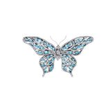 Paraiba Diamond Butterfly Brooch