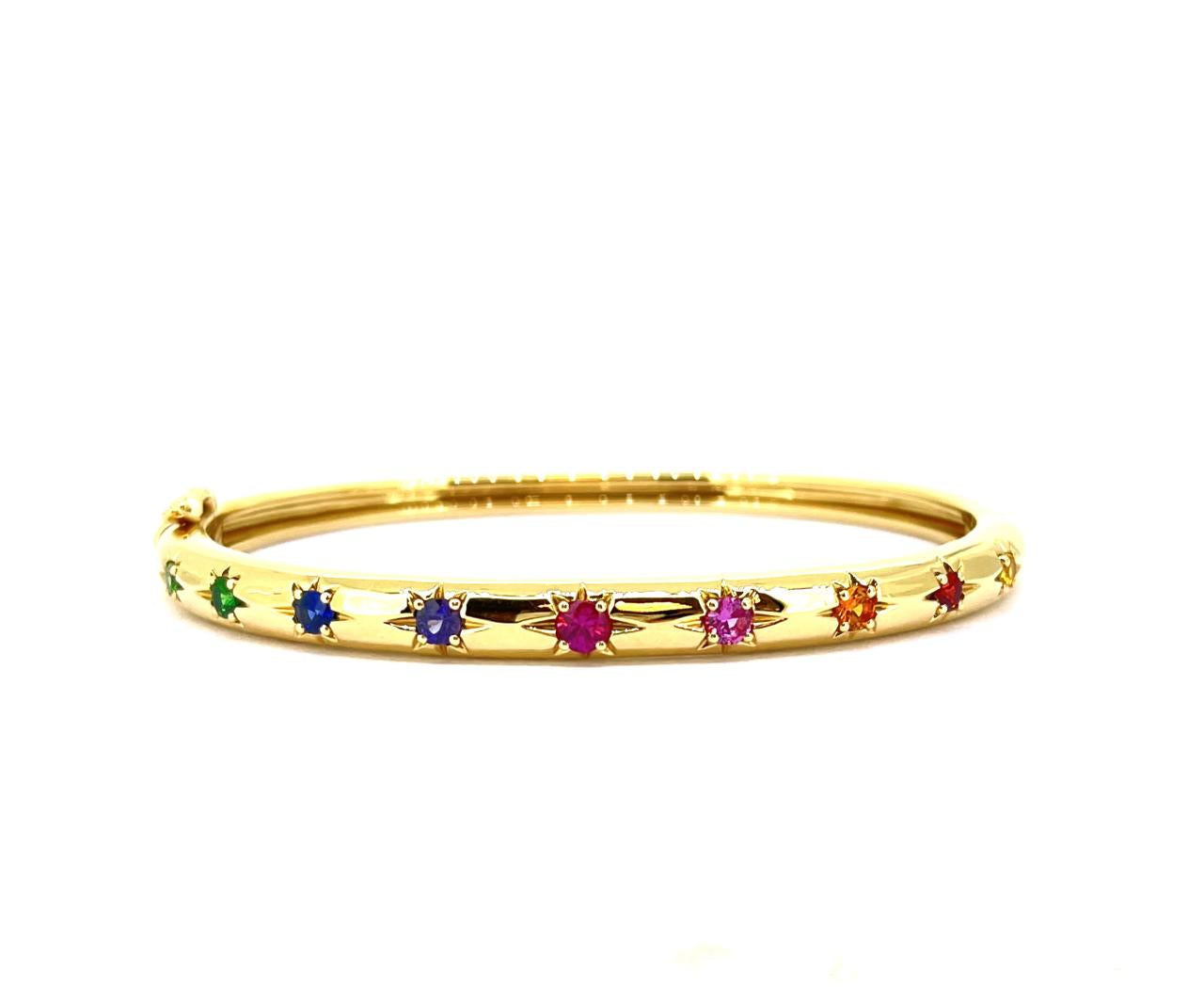 Multi Color Sapphire Bangle